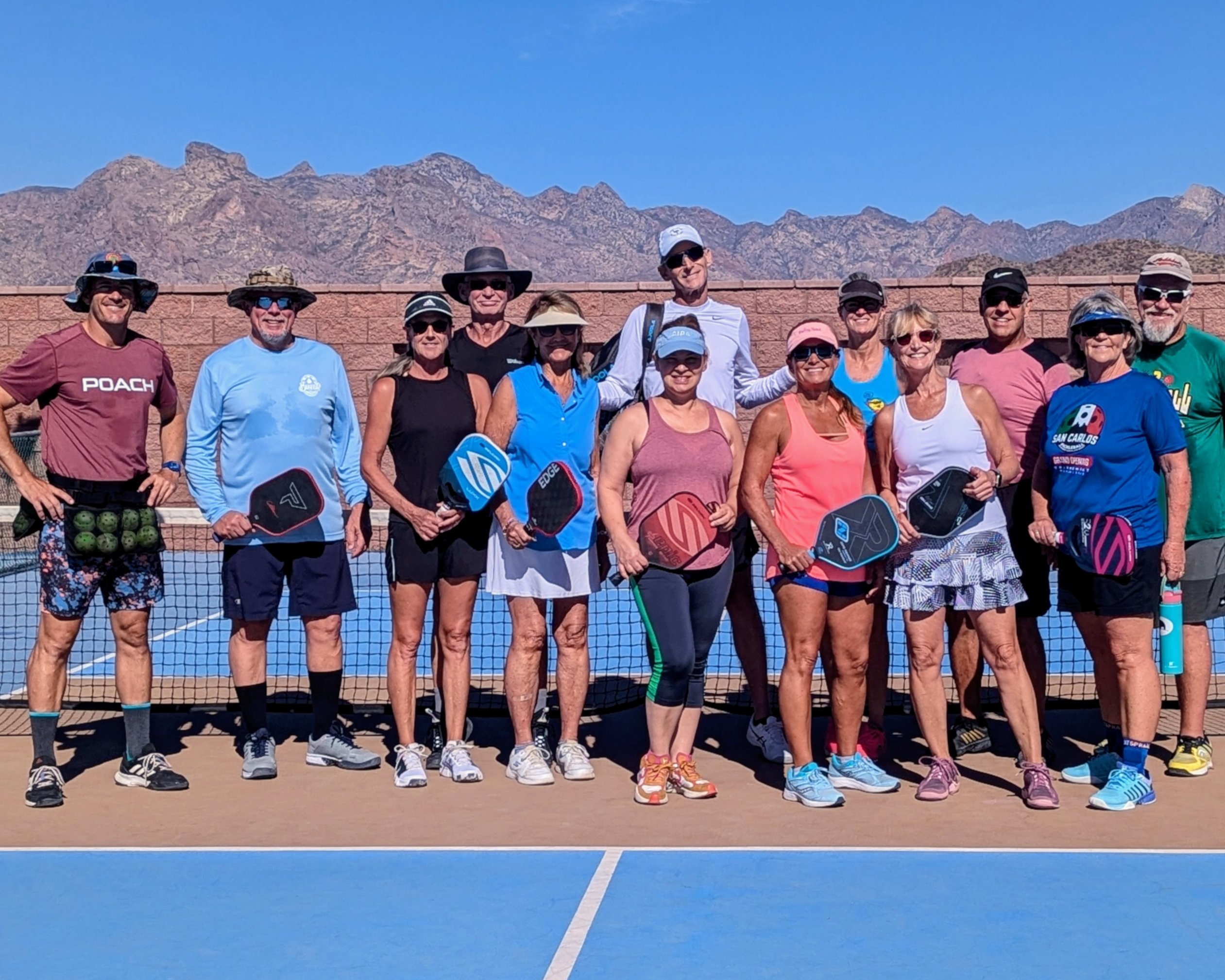 Pickle Smart Academy group on the courts in San Carlos